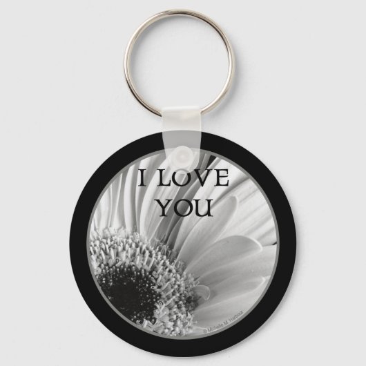 Porte-clés I Love You - Gerber Daisy Porte - clé (Recto)