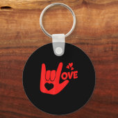 Porte-clés I Love You Hand Sign Asl Valentine' Day Funny Wome (Recto)