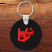 Porte-clés I Love You Hand Sign Asl Valentine Day Funny Wome  (Recto)