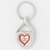 I Love You Heart Keychain - Romantic Gift