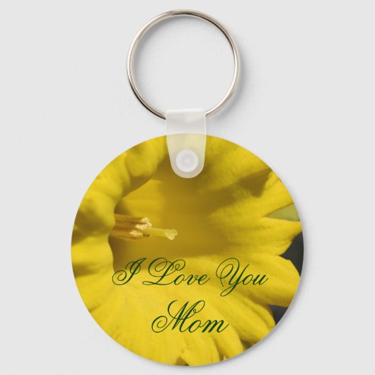 Porte-clés I Love You Mom Daffodil Flower  (Recto)