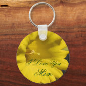 Porte-clés I Love You Mom Daffodil Flower  (Verso)