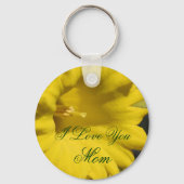 Porte-clés I Love You Mom Daffodil Flower  (Verso)