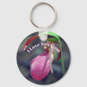 Porte-clés I Love You Mom Lady Slipper Flower  (Verso)