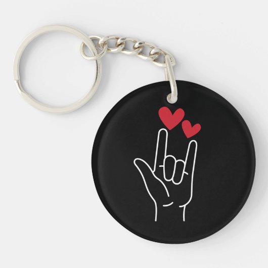 Porte-clés I Love You Sign Language (Devant)