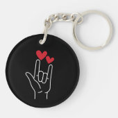 Porte-clés I Love You Sign Language (Dos)