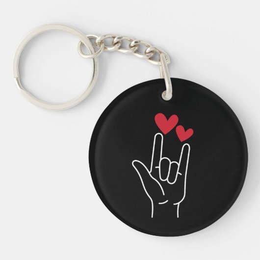 Porte-clés I Love You Sign Language (Devant)