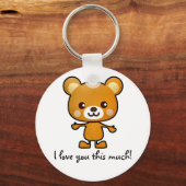 Porte-clés I Love You This Much Bear (Recto)