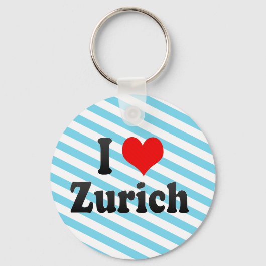 Porte-clés I Love Zurich, Suisse (Recto)