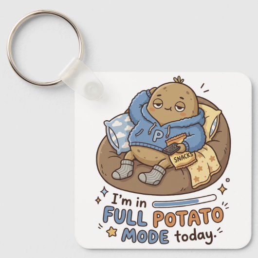 Porte-clés I’m in full potato mode today| Couch Potato Potato (Recto)