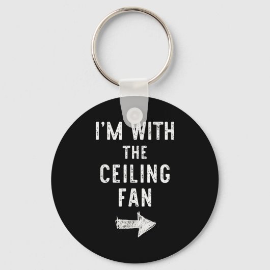 Porte-clés I’m With The Ceiling Fan Funny Halloween Couple Co (Recto)