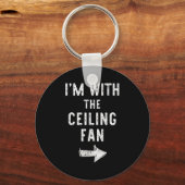 Porte-clés I’m With The Ceiling Fan Funny Halloween Couple Co (Recto)