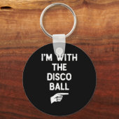 Porte-clés I’m With The Disco Ball Funny Halloween Matching C (Recto)