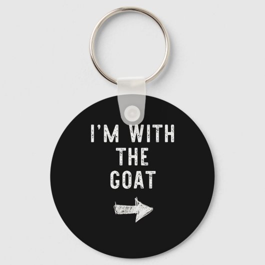 Porte-clés I’m With The Goat Funny Halloween Couple Costume (Recto)