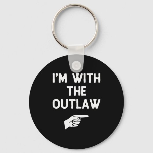 Porte-clés I’m With The Outlaw Funny Halloween Matching Costu (Recto)