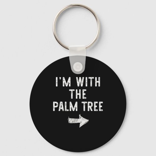 Porte-clés I’m With The Palm Tree Funny Halloween Couple Cost (Recto)