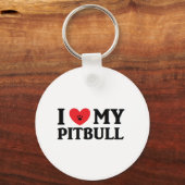 Porte-clés I ♥ Mon Pitbull (Recto)