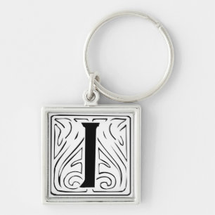 Porte-clés I Monogramm schwarz weiß Schlüsselanhänger
