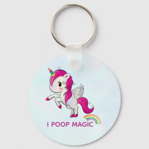 Porte-clés I Poop Magic Funny Unicorne Dit