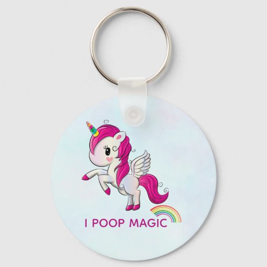 Porte-clés I Poop Magic Funny Unicorne Dit (Recto)