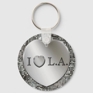 Porte-clés I porte - clé de L.A. Silver Heart de coeur