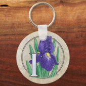 Porte-clés I pour Iris Flower Monogram (Recto)