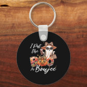 Porte-clés I Put The Boo In Boujee Cute Leopard Boujie Ghost (Recto)