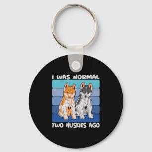 Porte-clés I Quoi Normal Deux Huskies Shiba Dog