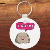 Porte-clés I Rock, mignon Humour de Rock Cartoon (Recto)