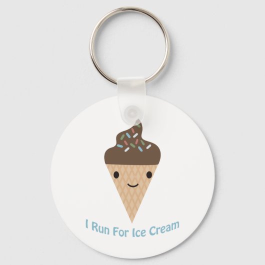 Porte-clés I run for Ice Cream (Recto)