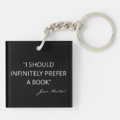Porte-clés I Should Infinitely Prefer A Book I - Jane Austen (Dos)