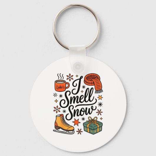 Porte-clés I Smell Snow Cute Christmas & Winter Vibes Lov (Recto)