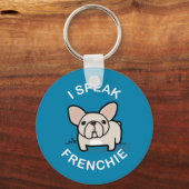 Porte-clés I Speak Frenchie - Blue (Recto)