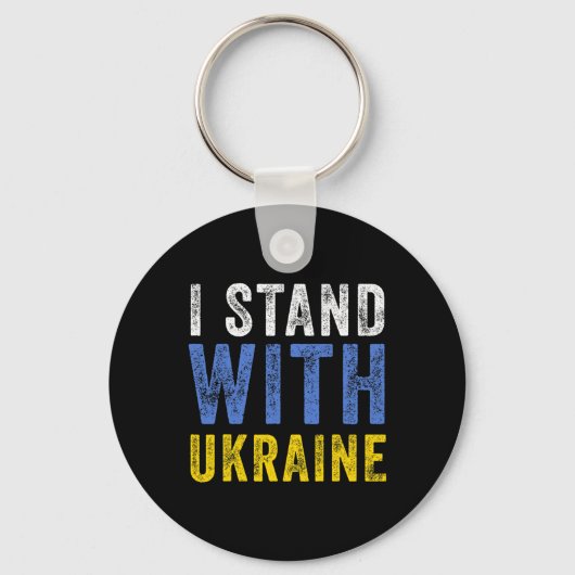 Porte-clés I Stand With Ukraine Stop Putin Stop War Support U (Recto)