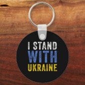 Porte-clés I Stand With Ukraine Stop Putin Stop War Support U (Recto)