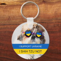 I support Ukraine I Shih Tzu Not Heart flag