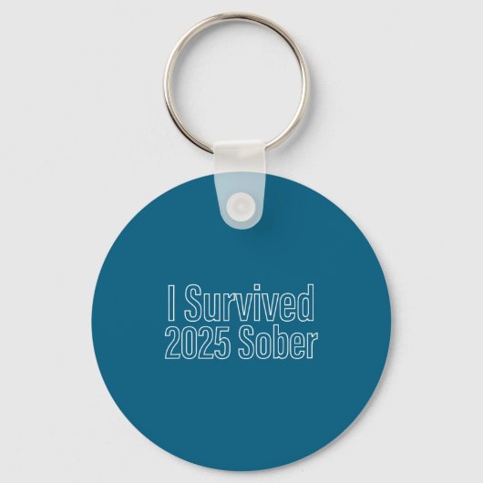 Porte-clés I Survived 2025 Sober Recovery Design (Recto)