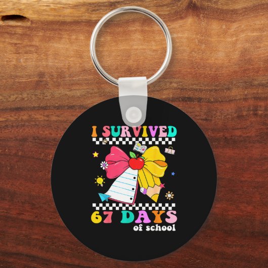 Porte-clés I Survived 67 Day Of School Notebook Teachers And  (Recto)