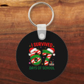 Porte-clés I Survived 67 Days Of School Christmas Candy Cane (Recto)