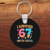 Porte-clés I Survived 67 Days Of School Funny 67 Teacher Stud (Recto)