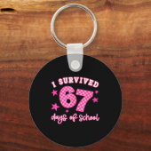 Porte-clés I Survived 67 Days Of School Funny 67 Teachers Stu (Recto)