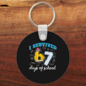 Porte-clés I Survived 67 Days Of School Funny 67 Teachers Stu (Recto)