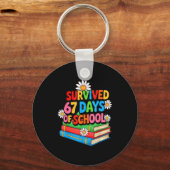 Porte-clés I Survived 67 Days Of School Funny 67 Teachers Stu (Recto)