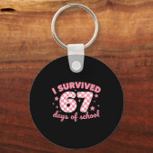 Porte-clés I Survived 67 Days Of School Funny 67 Teachers Stu (Recto)