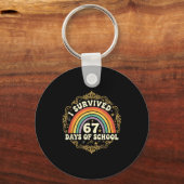 Porte-clés I Survived 67 Days Of School Funny 67 Teachers Stu (Recto)