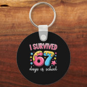 Porte-clés I Survived 67 Days Of School Funny 67 Teachers Stu (Recto)