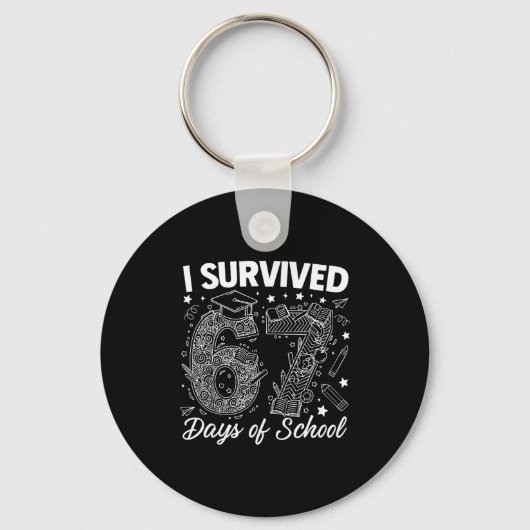 Porte-clés I Survived 67 Days Of School Funny 67 Teachers Stu (Recto)