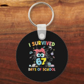 Porte-clés I Survived 67 Days Of School Funny 67 Teachers Stu (Recto)