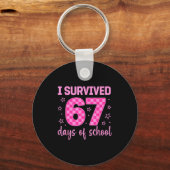 Porte-clés I Survived 67 Days Of School Funny 67 Teachers Stu (Recto)