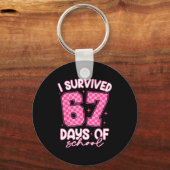 Porte-clés I Survived 67 Days Of School Funny 67 Teachers Stu (Recto)